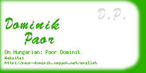 dominik paor business card